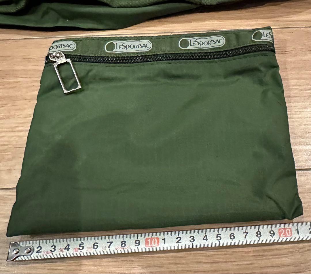 LeSportsac ビンテージ オリーブグリーン 折りたたみ　トラベルバッグ