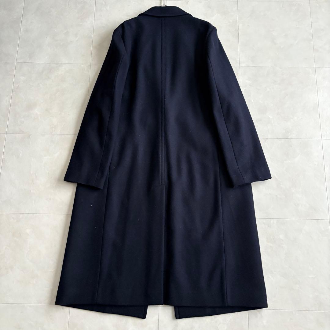 美品✨ ICB ウールチェスターロングコート 濃紺44 大きいサイズ ゆったり