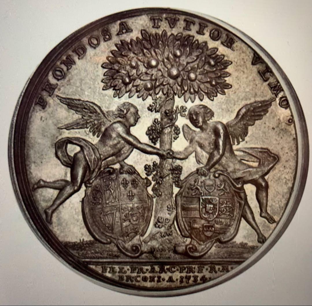 オランダ　ウィレム4世プリンセスアン王女結婚記念1734年シルバーメダル