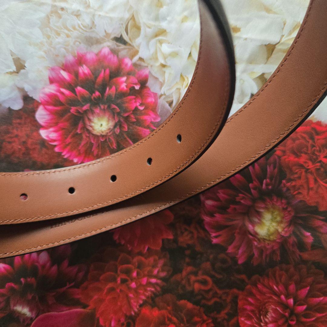 未使用　タグ付き　ブルックスブラザーズ　メンズベルト 革ベルト BROOKS