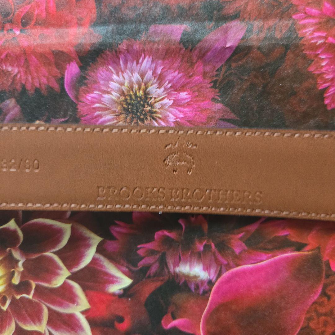 未使用　タグ付き　ブルックスブラザーズ　メンズベルト 革ベルト BROOKS