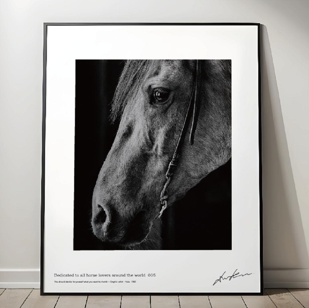 馬・No.005／「HAKU 」アートポスター　400×500