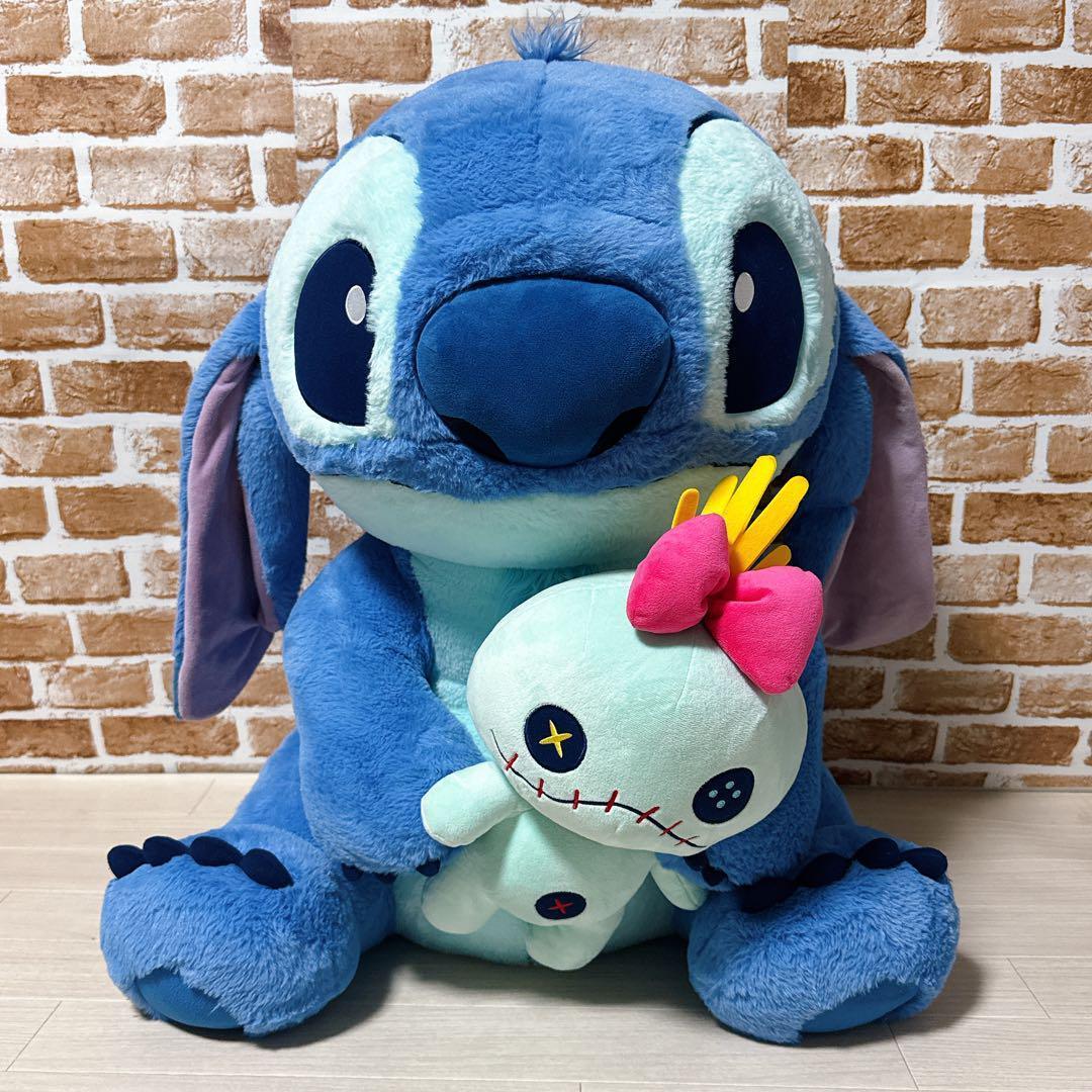 【希少・限定品】 スティッチ＆スクランプ ぬいぐるみ 特大　20周年記念