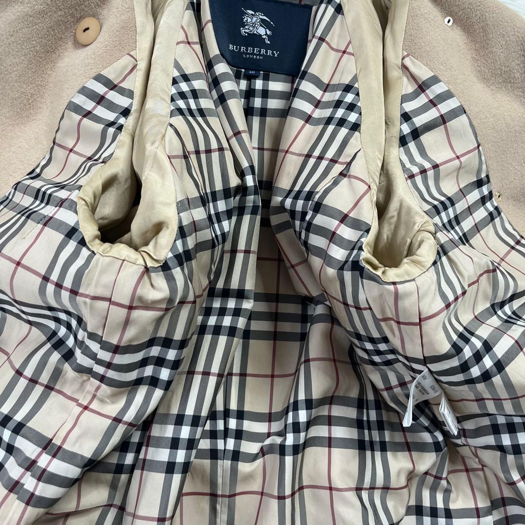 ★美品★BURBERRY LONDON アンゴラ ダブルチェスターコート L