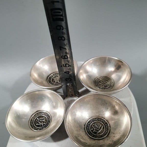 銅器 浮彫 招財進宝 日進斗金 銅碗 4点 工芸品 美術品 置物