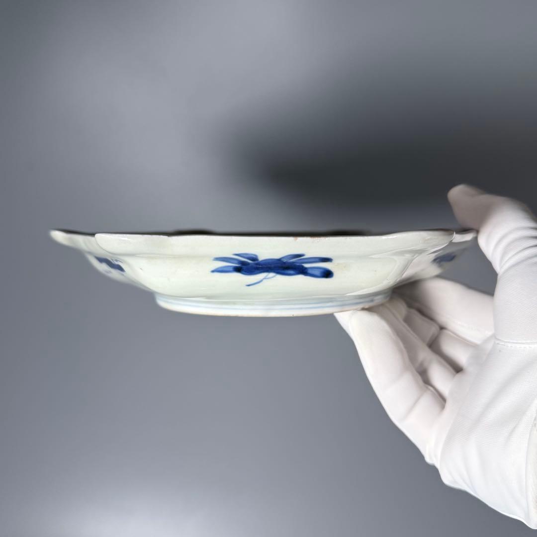 古伊万里　染付竹林賢人図六角皿　五枚　古美術　古陶を楽しむ　料理屋