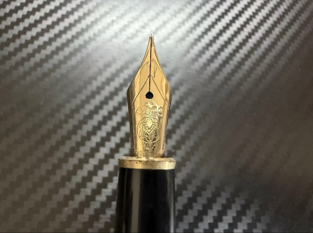 美品 エボナイト芯 モンブラン 144 ボルドー 全金 EF 極細字 万年筆