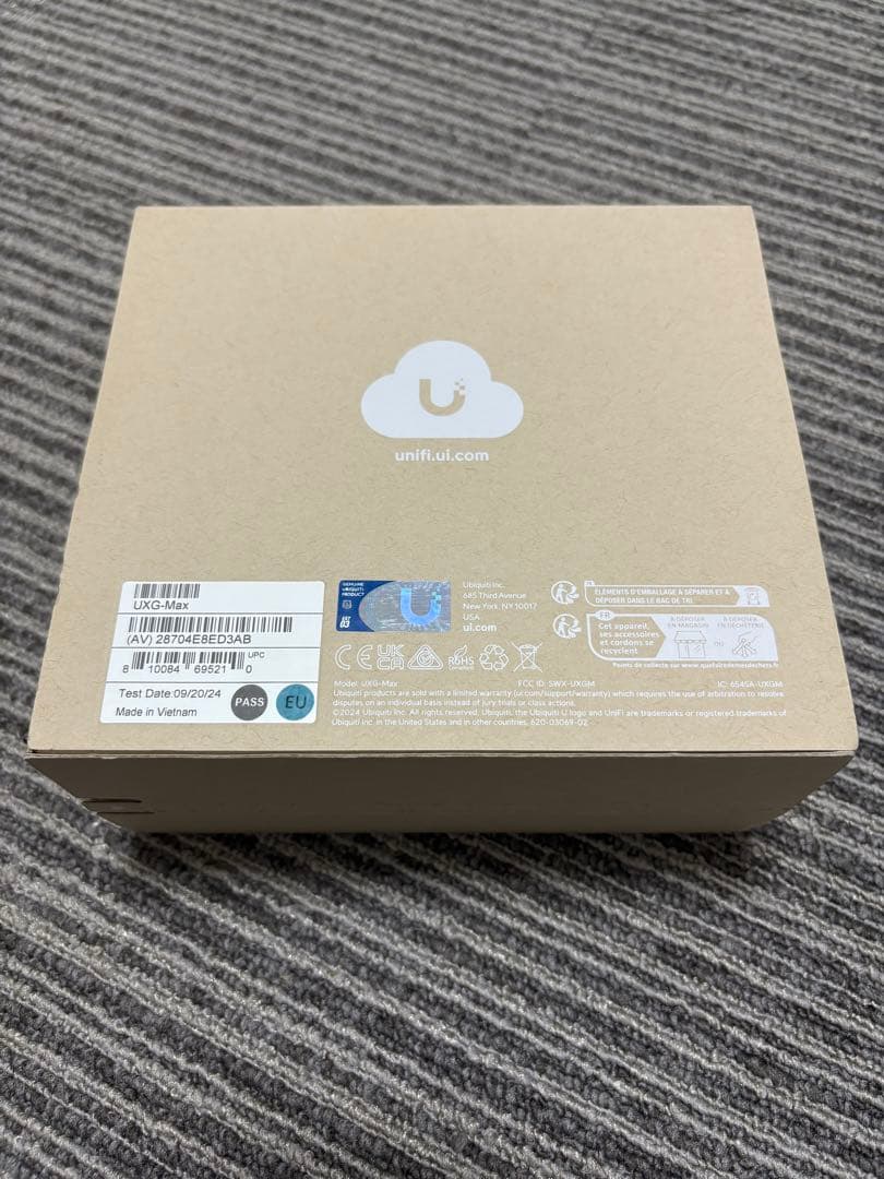 Ubiquiti UXG-Max ゲートウェイ　ヨーロッパ版　新品未開封
