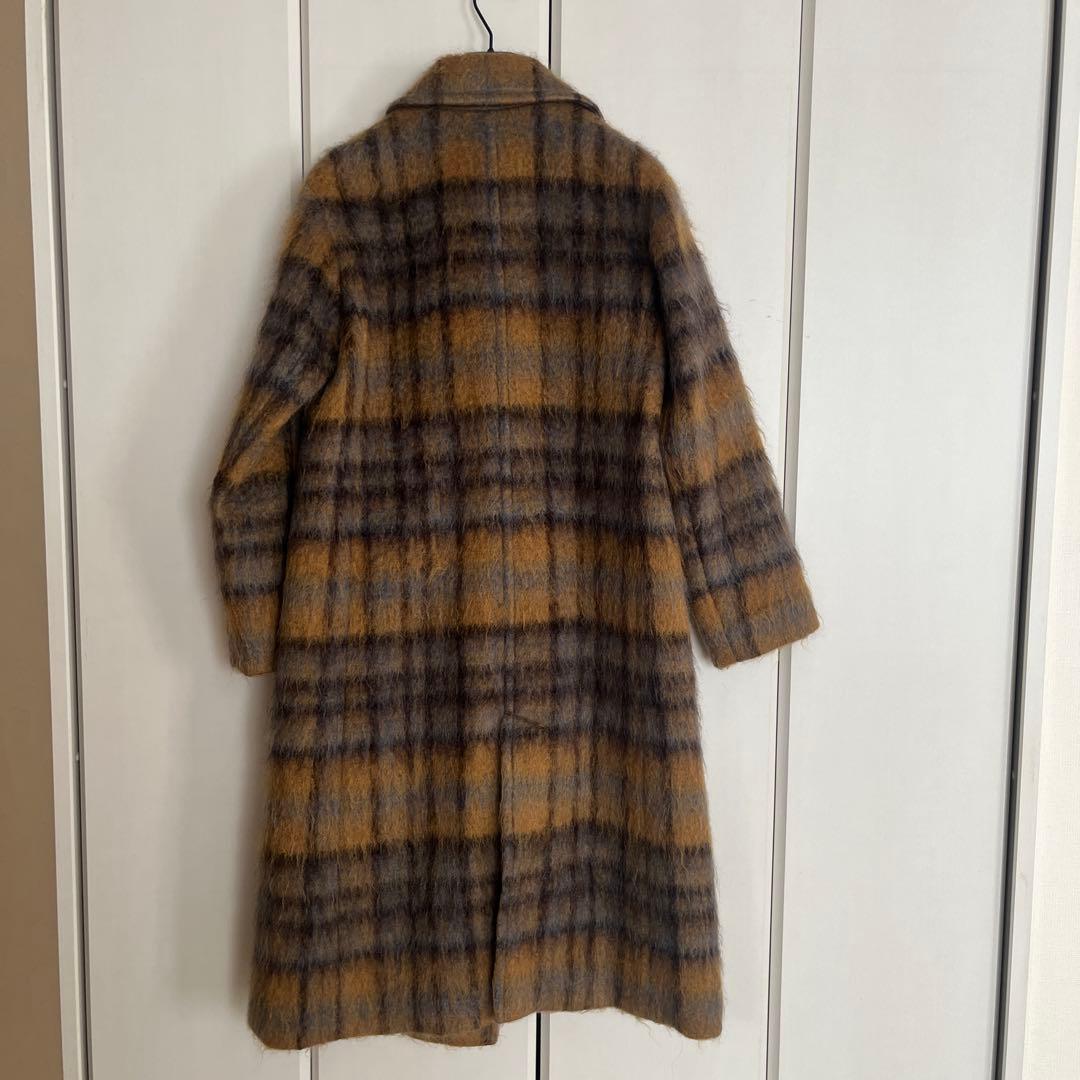 マッキントッシュフィロソフィー　シャギーチェックコート