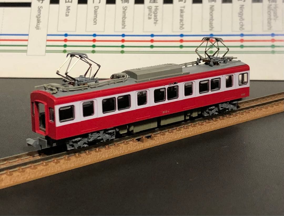 管理番号1617 京急800形旧塗装 NゲージKATO塗装済キット組立品T車3両