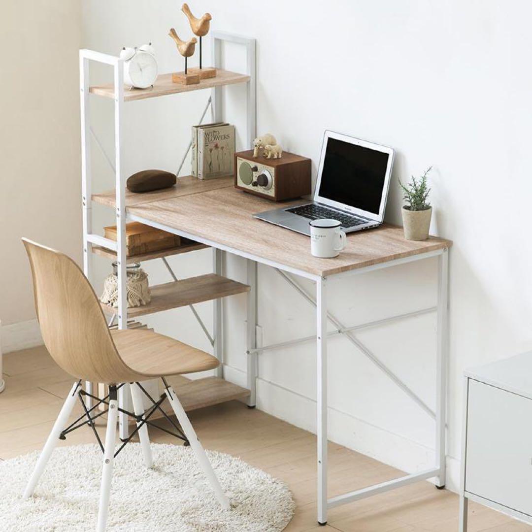 【新品】パソコンデスク デスク 学習机 机 収納付き 一体型 テーブル