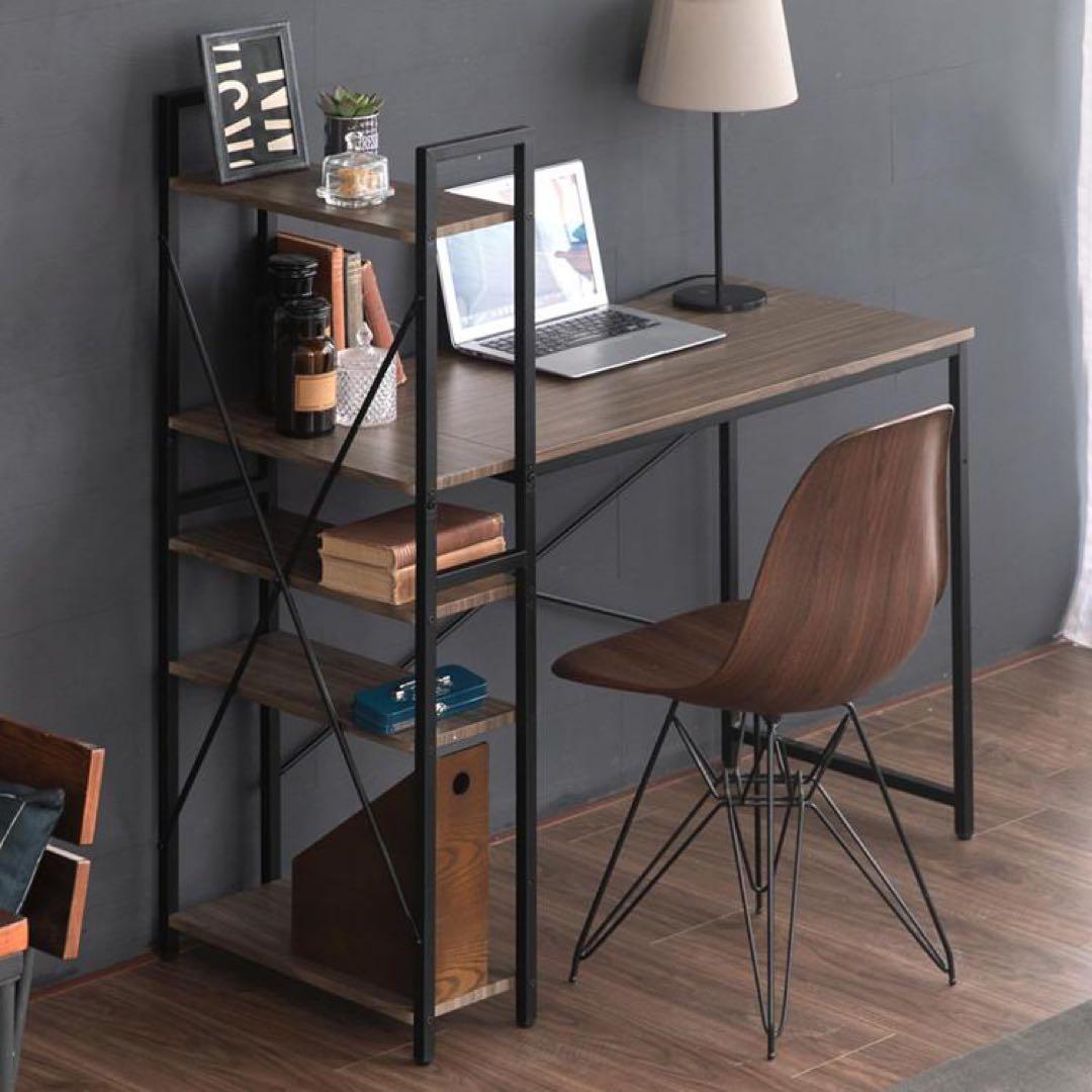 【新品】パソコンデスク デスク 学習机 机 収納付き 一体型 テーブル