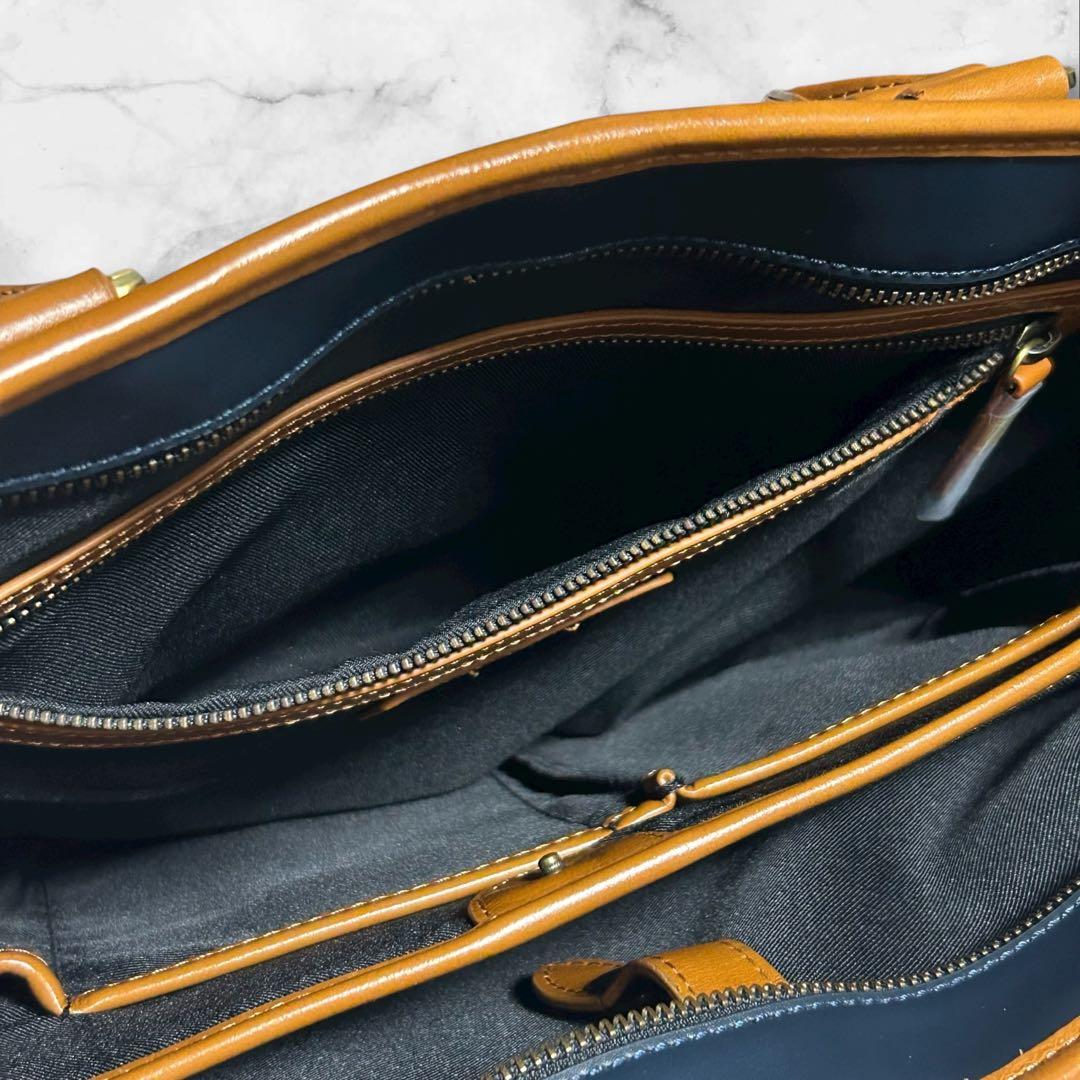 まちゃる 新品未使用】GOLD MEN ビジネスバッグ　トートバッグ　レザ