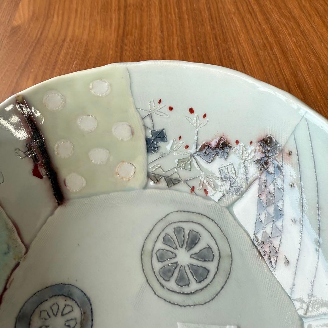 ⑥砥部焼　生石窯　西山千代子　貼り合わせ