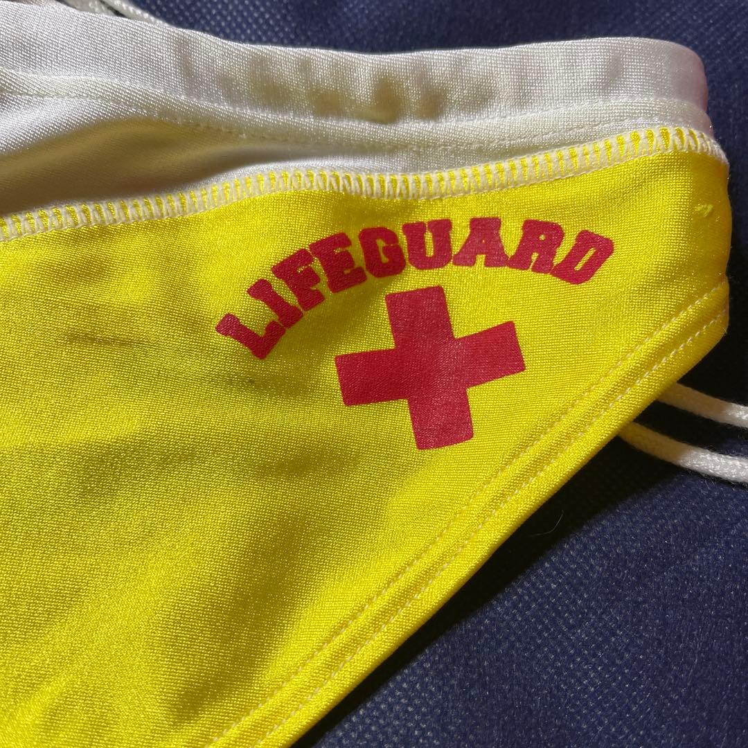 競パン　AQUX イエロー Lifeguard 競泳水着 L