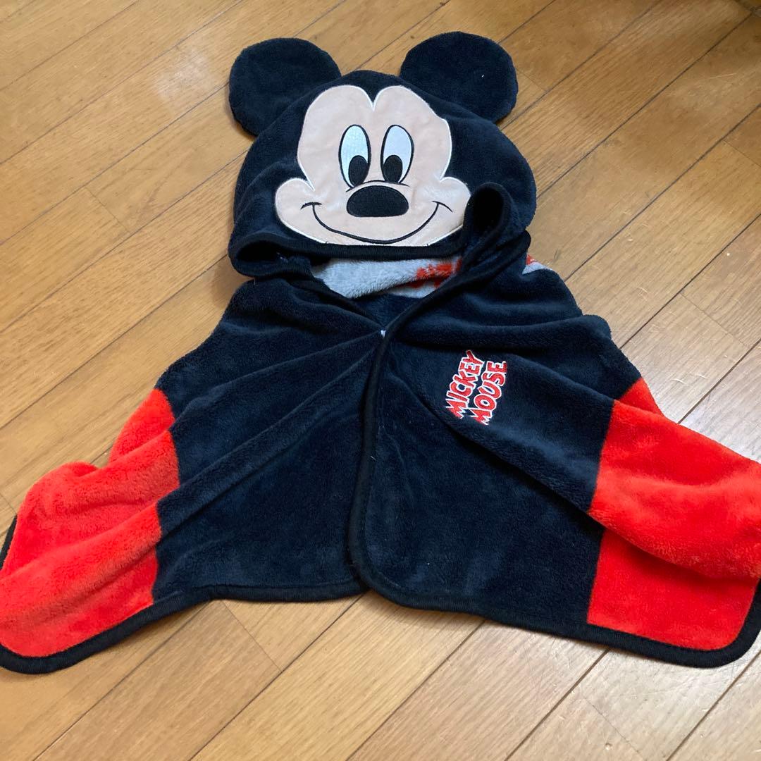 ミッキーマウス フード付きなりきりポンチョ