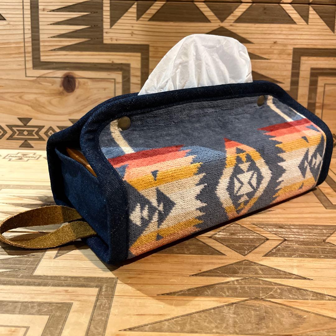 Leoページ ペンドルトン リメイク クッションカバー ティッシュカバー