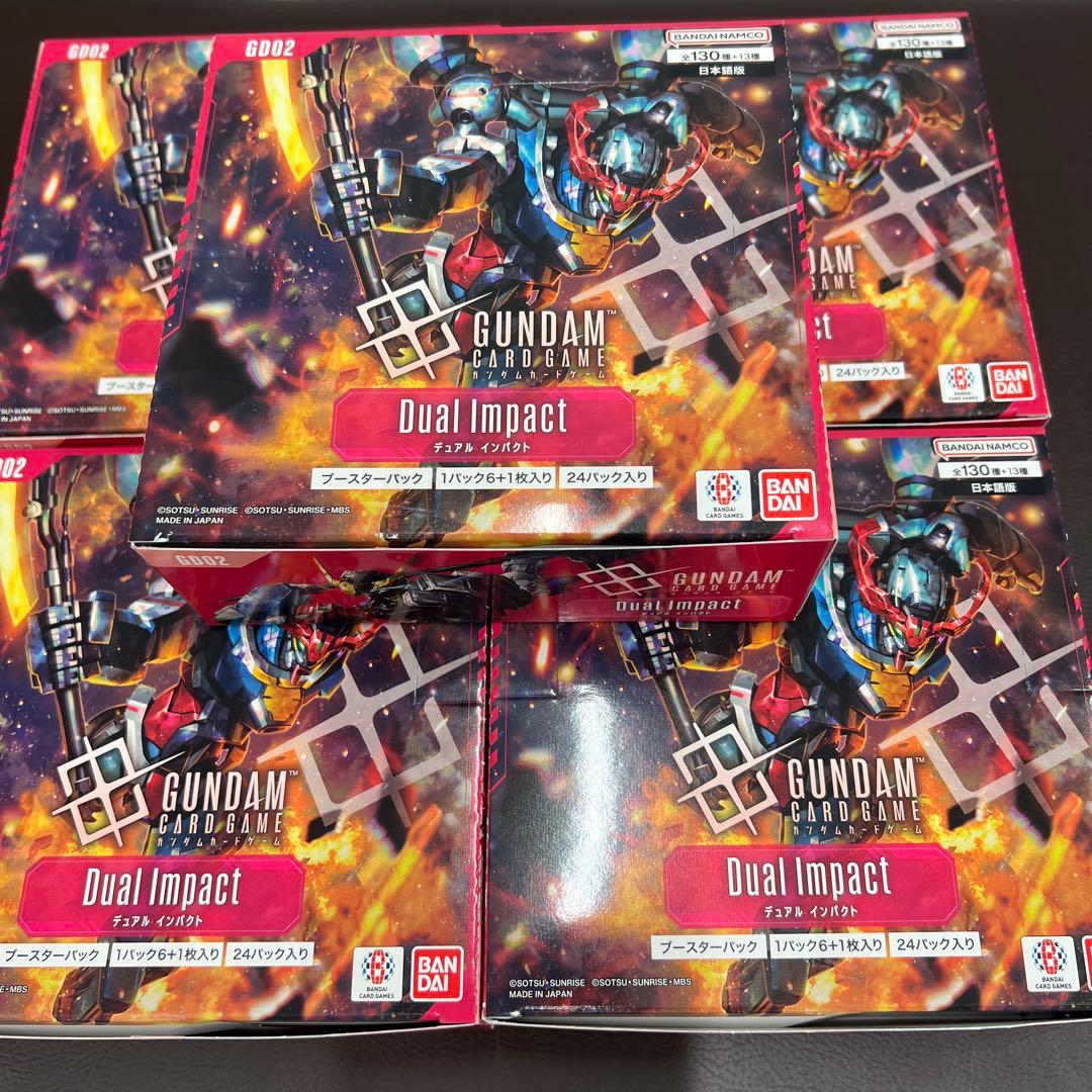 【新品未開封】ガンダムカード Dual Impact ブースター5BOX