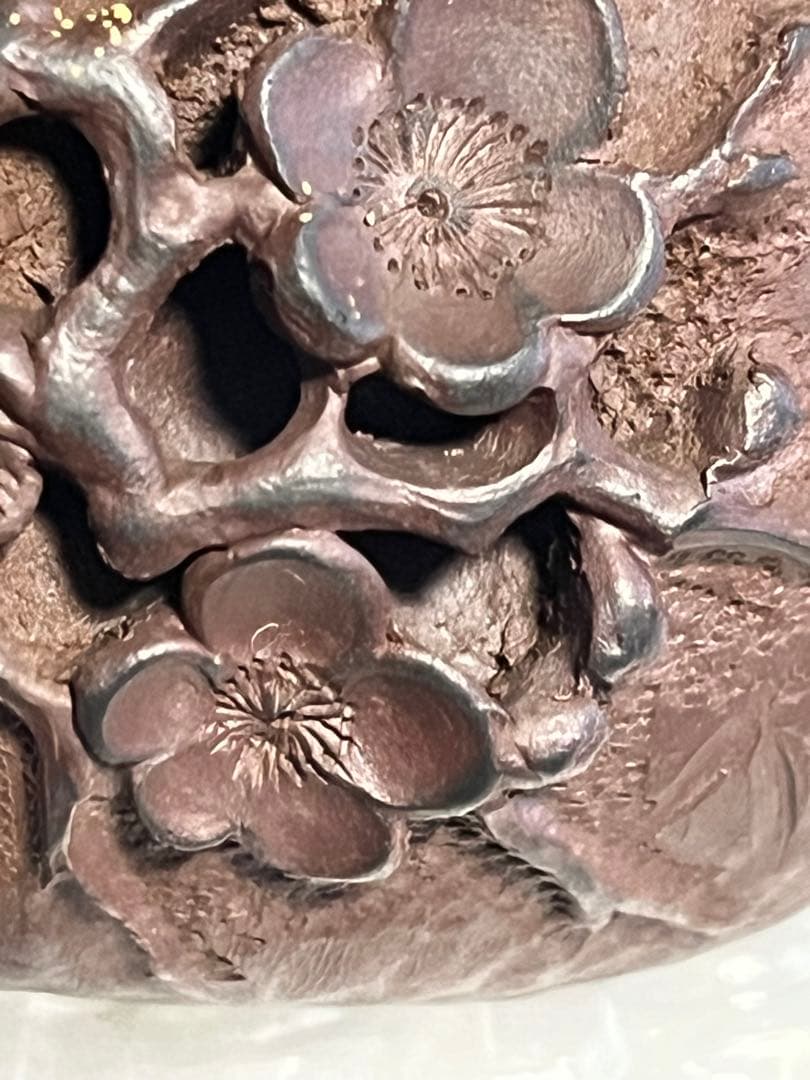 急須　紫泥　透彫　萬古焼　春山