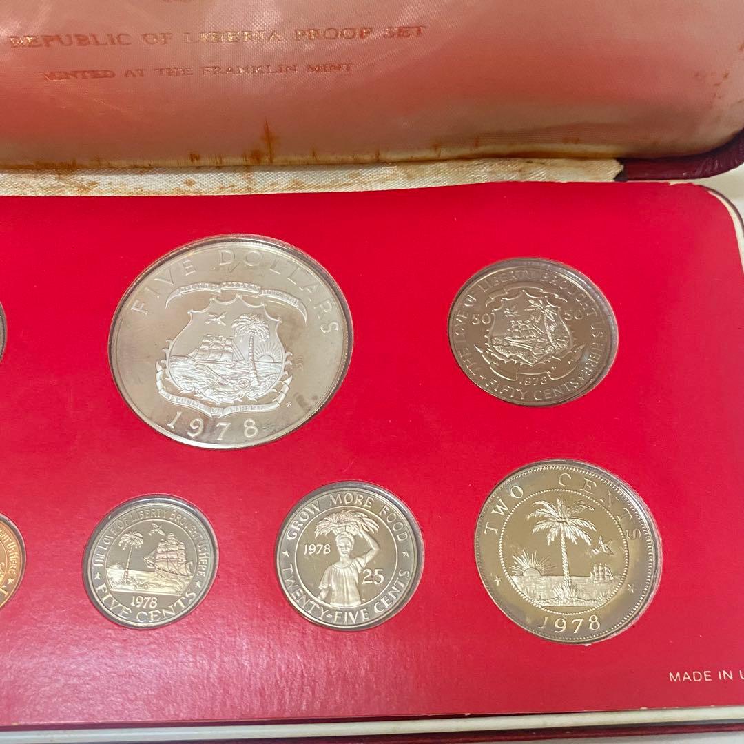 1978年 リベリア共和国 プルーフ セット フランクリン・ミント