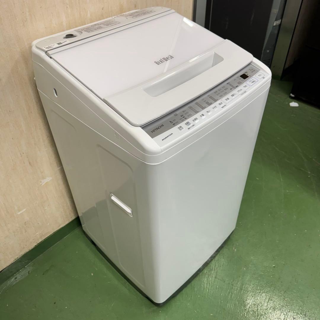 106.日立ビートウォッシュ洗濯機　7キロ　小型　家庭用　インバーター　同棲