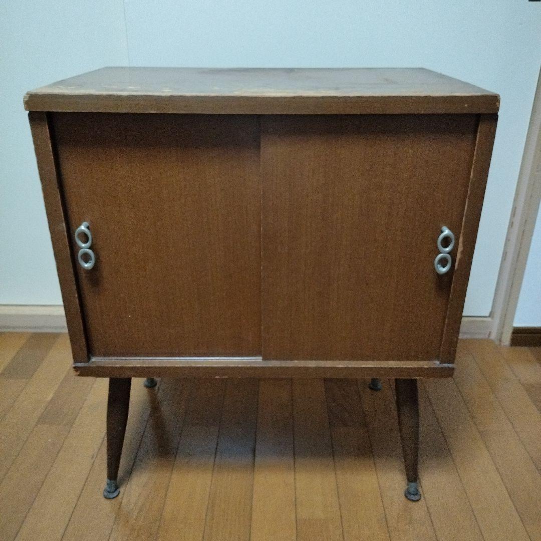 レコードラック　ミッドセンチュリー ブラウンキャビネット　横浜市より引き取り可