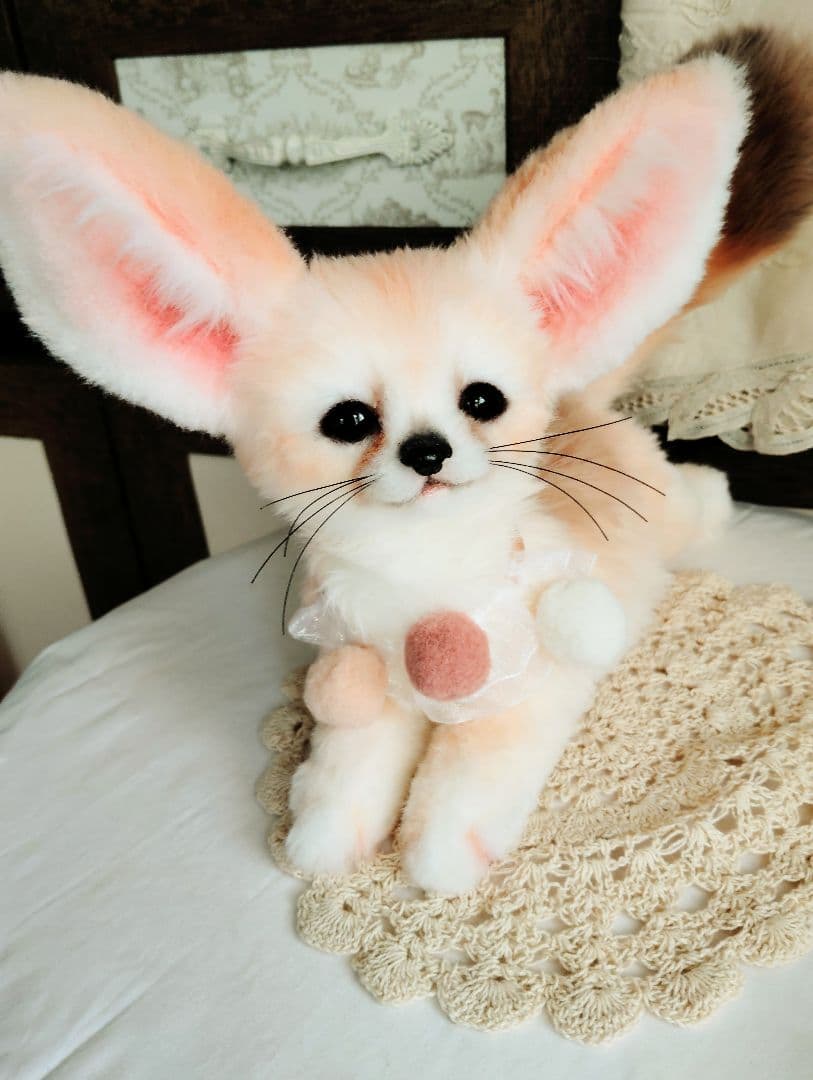 生後２ヶ月♡ベビーフェネックちゃん♡アートドール♡ぬいぐるみ♡