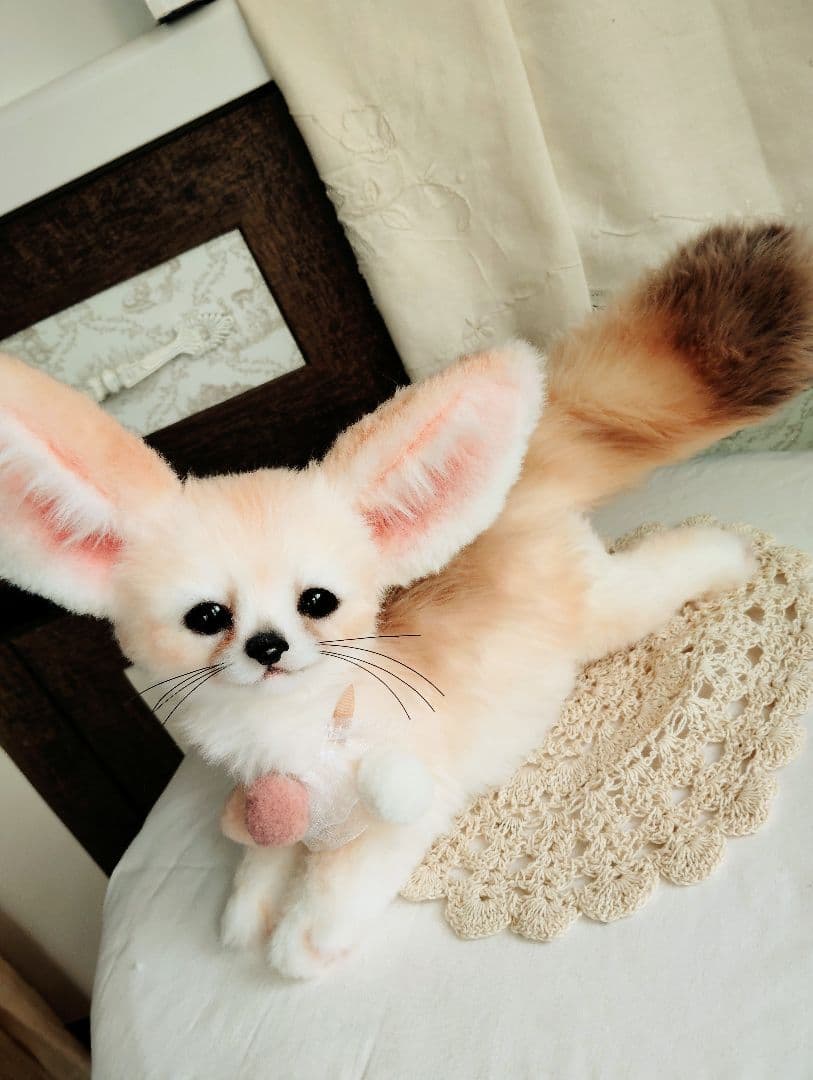 生後２ヶ月♡ベビーフェネックちゃん♡アートドール♡ぬいぐるみ♡