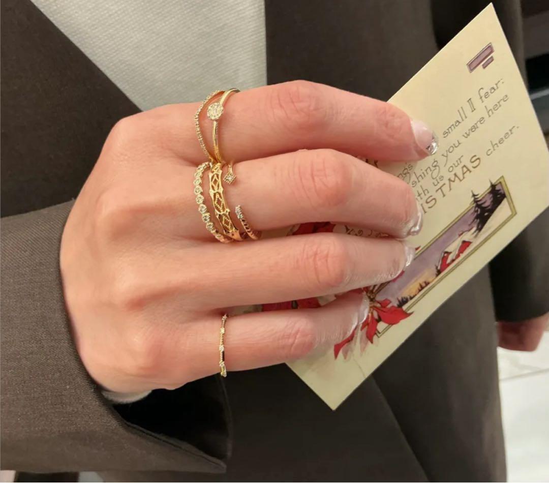 専用ページ‼️ageteアガット K10 13号　ダイヤモンド　リング