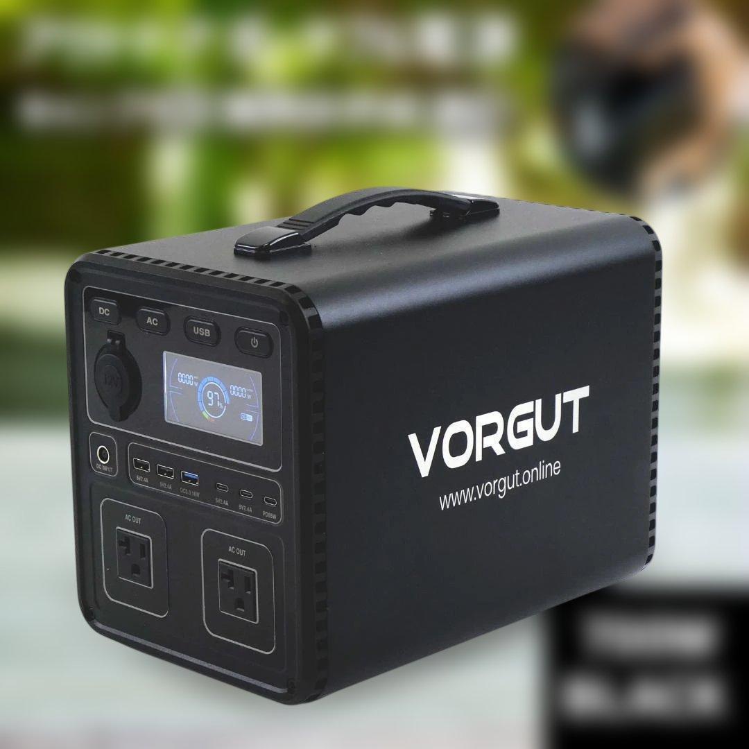 ポータブル電源　充電式　移動バッテリー 黒/オレンジ　p15　新品