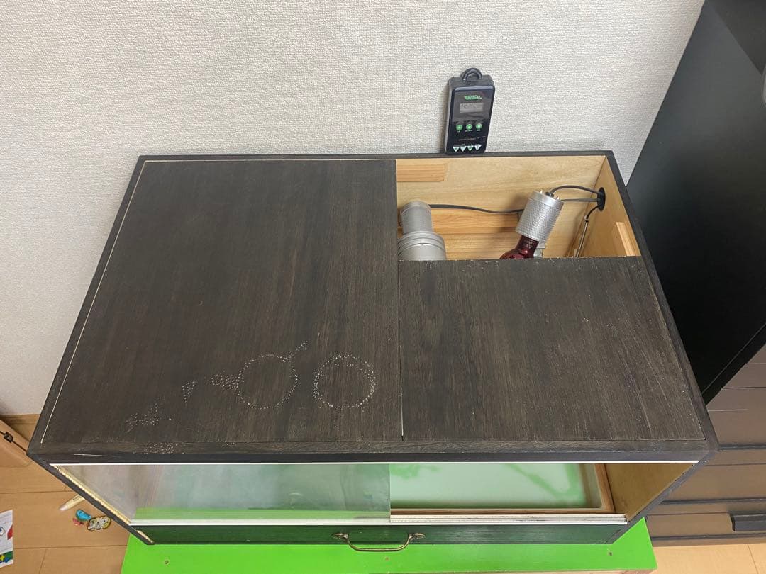 引き出し式爬虫類木製飼育ケージセット