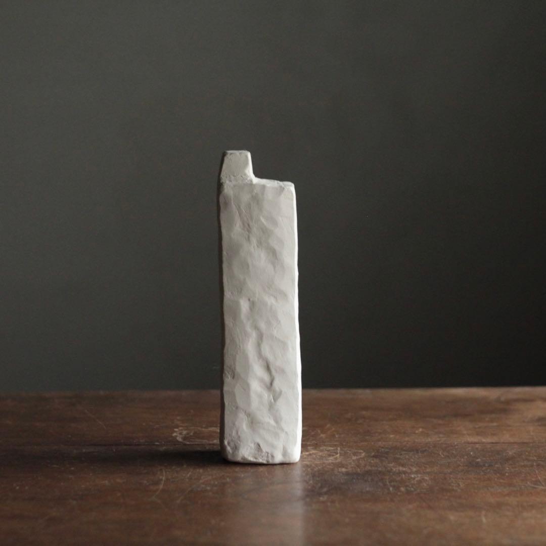 石塑粘土 立体作品 「高い塔の家」 No.3 オブジェ 現代美術