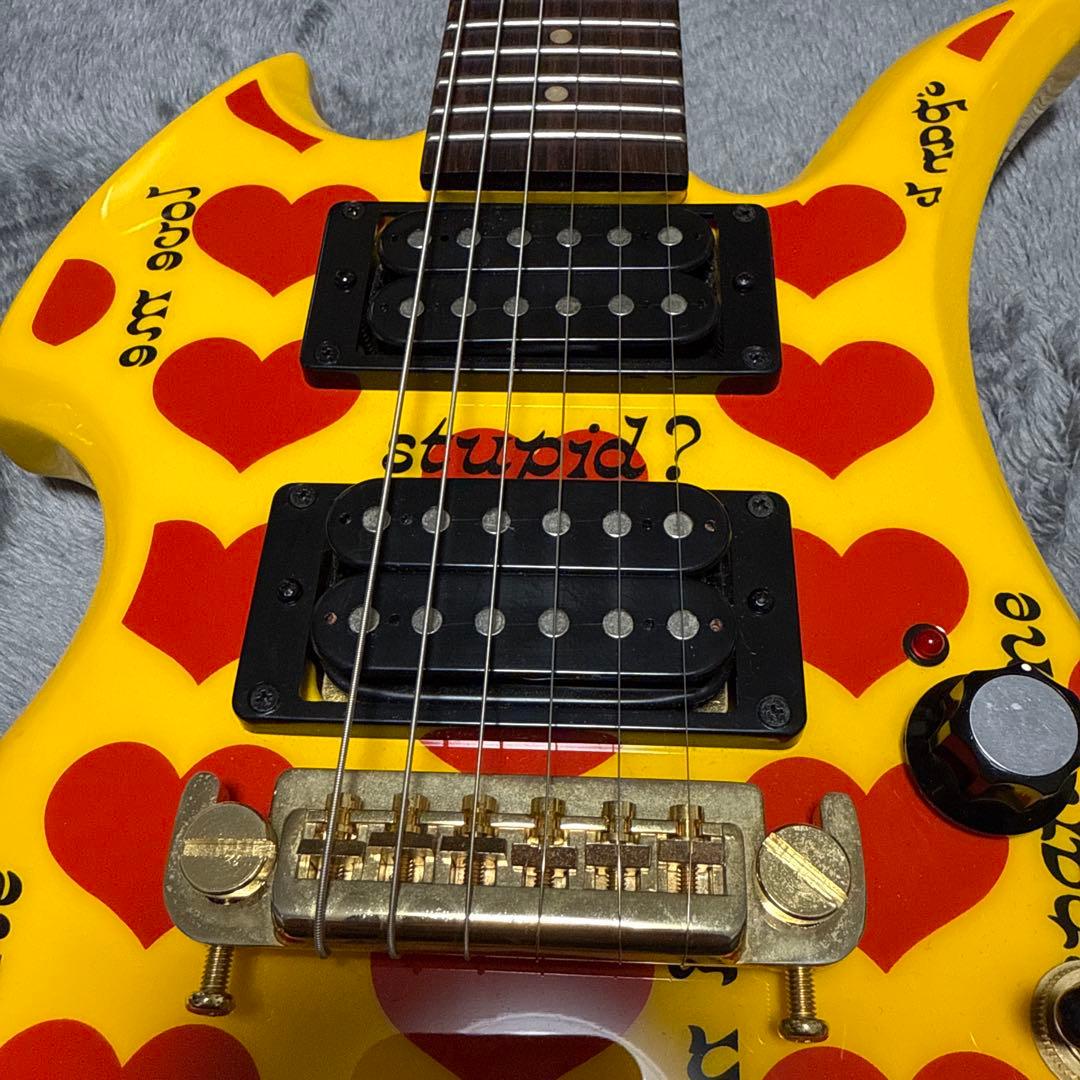 美品 イエローハートJr. プラチナ保証付 音出しOK hide XJAPAN