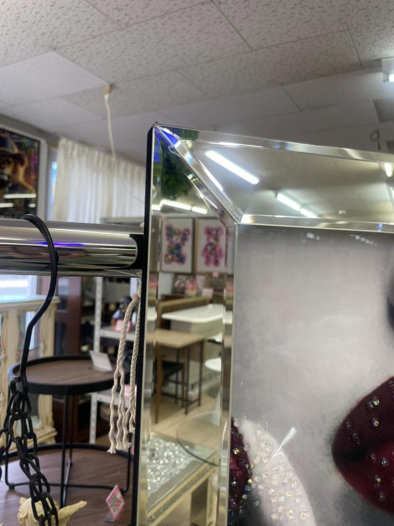 水晶絵　アートパネル　オマージュアート　ブランド　ミラー　クリスタル　絵画　絵