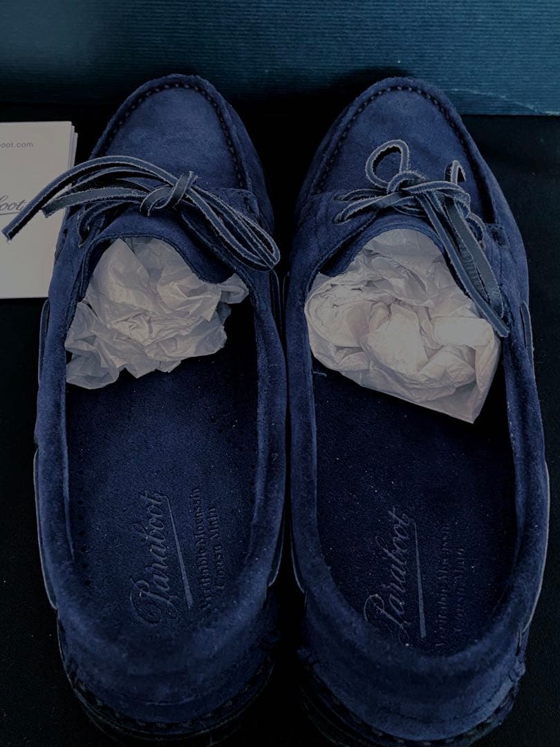 PARABOOT Barth marineスウェード　紺　uk7.5 未使用