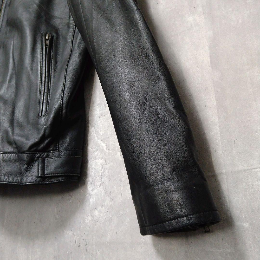 Lサイズ ジャーナルスタンダード 短丈 ラムレザー シングルライダースジャケット