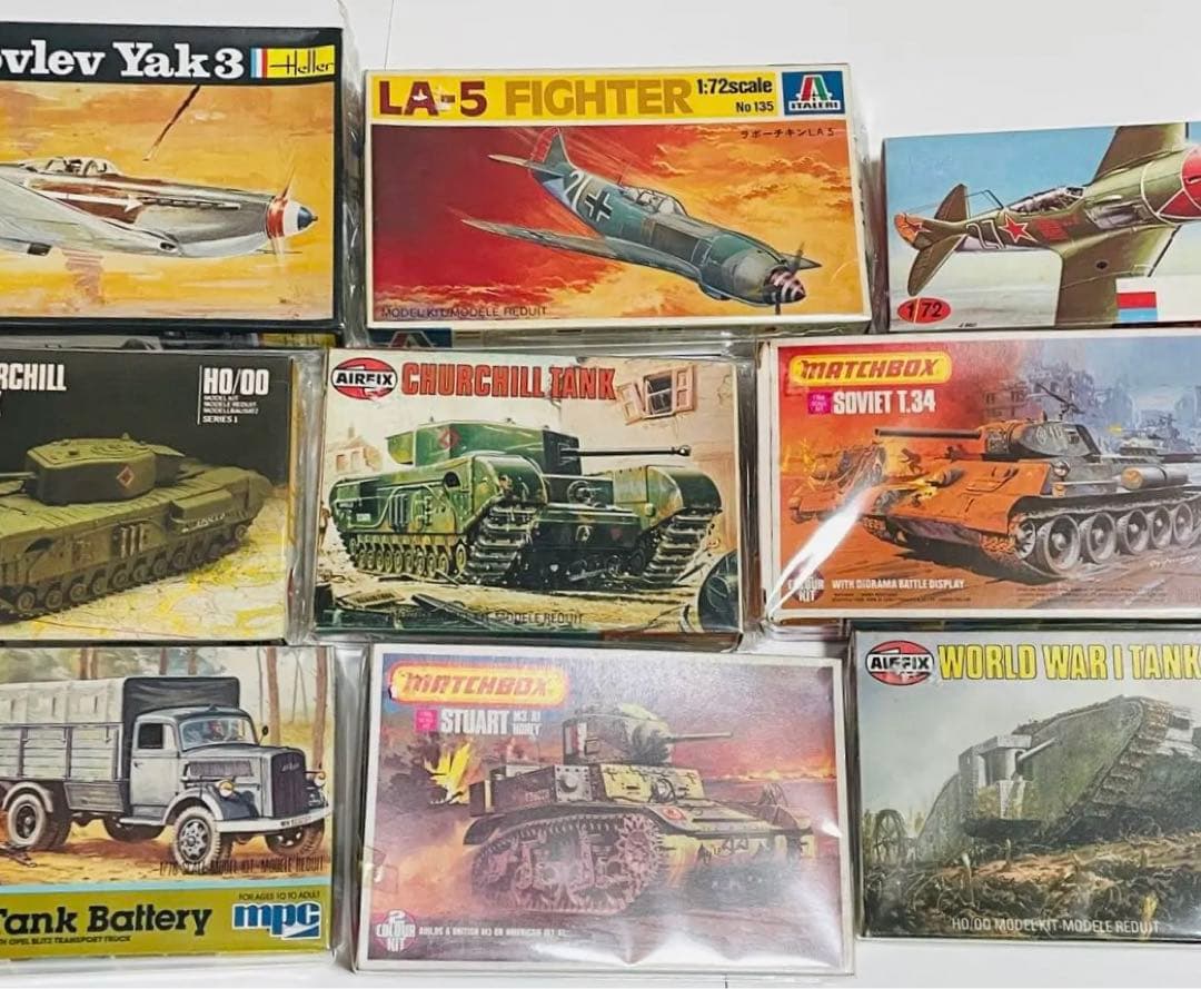 レトロミリタリープラモデルまとめ売り　当時モノ　AIRFIX 等