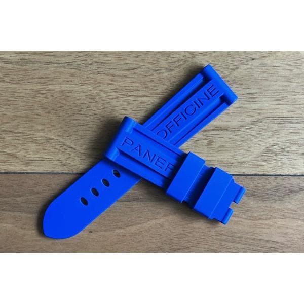 PANERAI パネライ 純正 24mm 尾錠用 ラバー ベルト ブルー