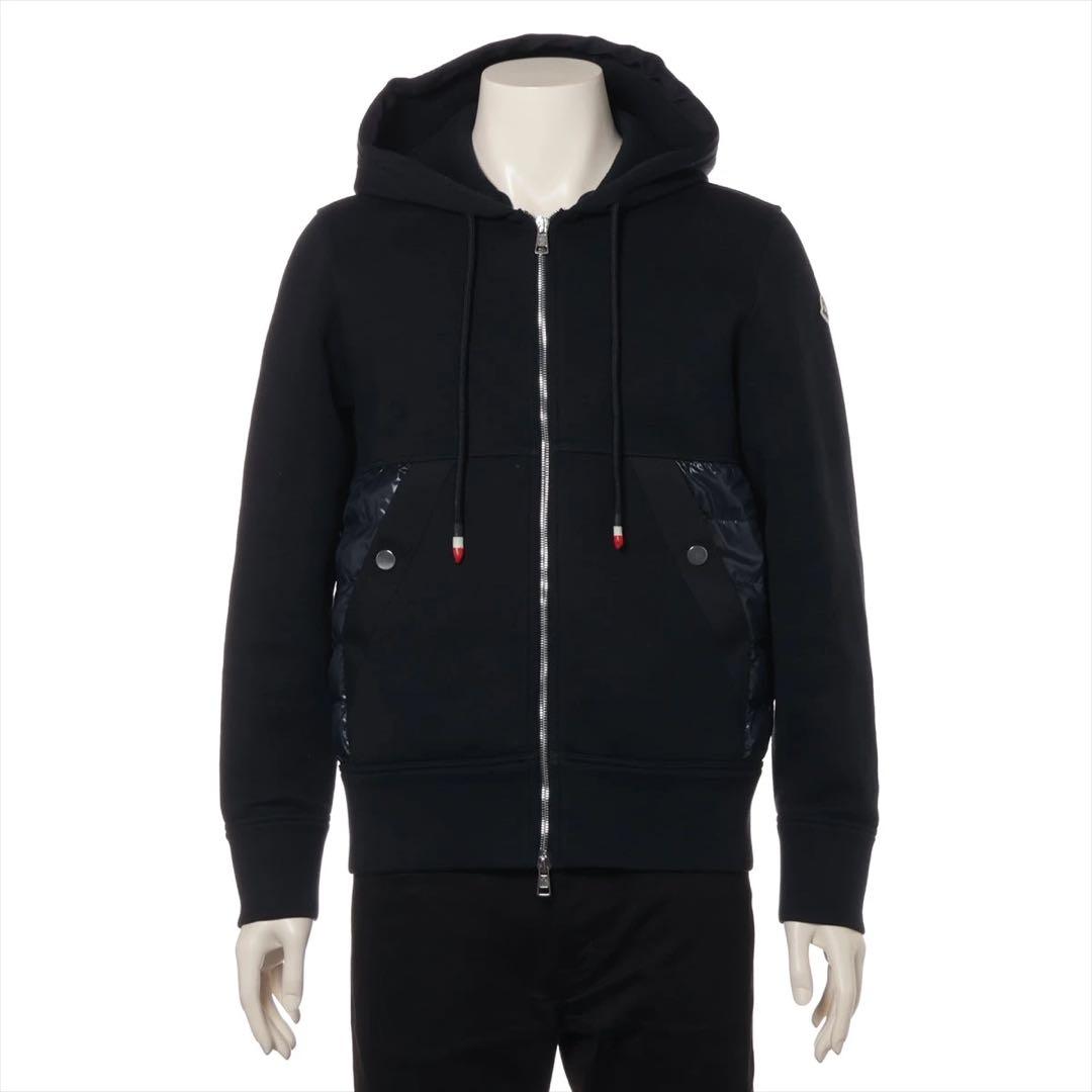 定価14万　MONCLER ネイビー フード付き ダウン　スウェットジャケット