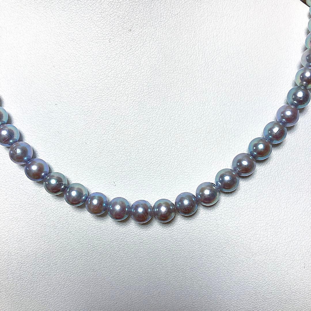 【新品・百貨店商品／総本店】1670ナチュラル色アコヤ真珠グレーフォーマルネック