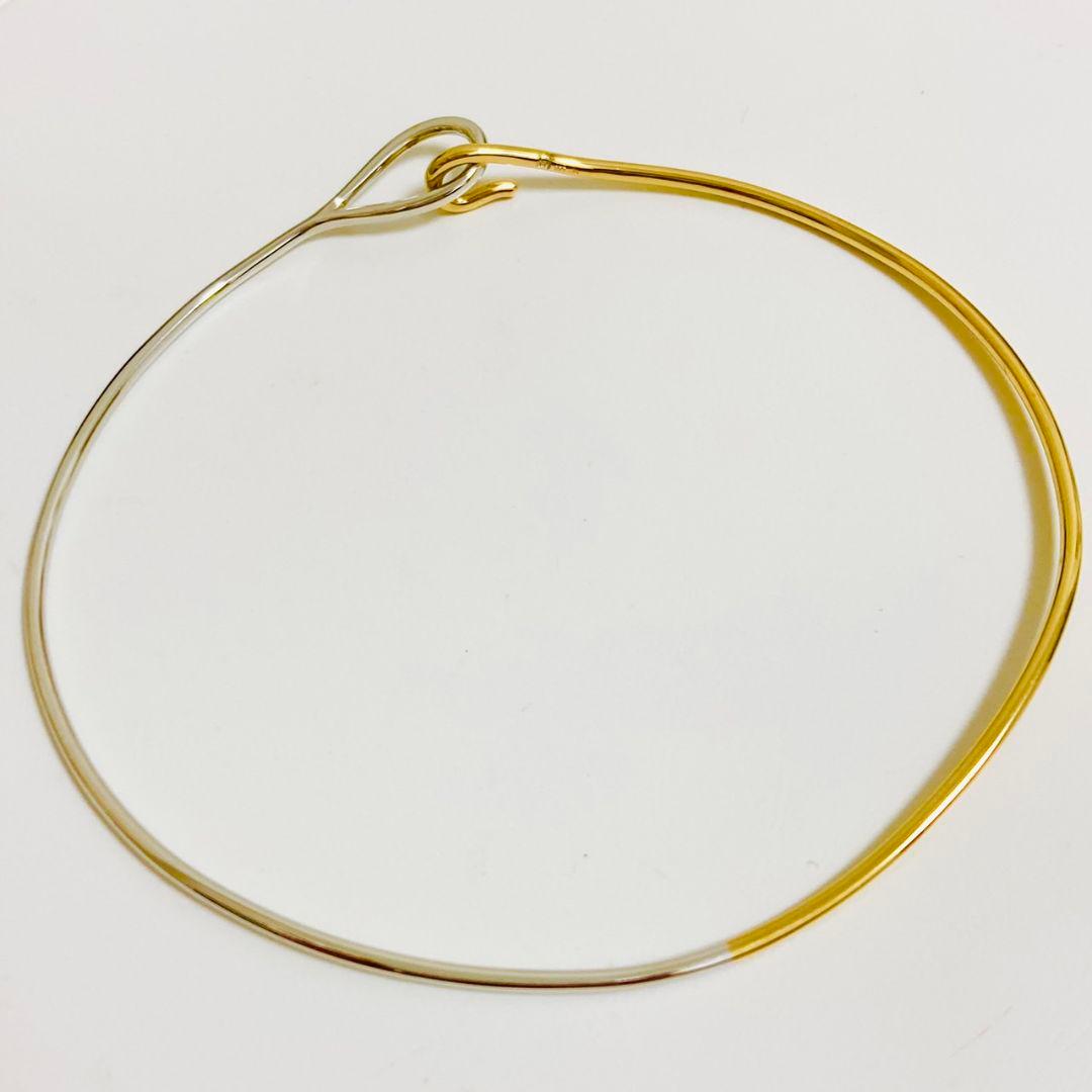 パイプデザインのアンクレット 925 k18??