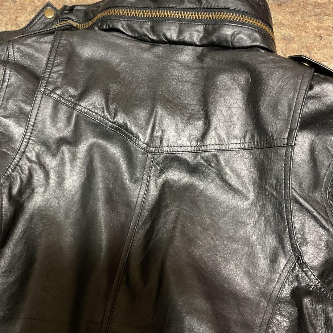 スポーツジャケット　トラッカージャケット　シングルライダース　レザーGジャン