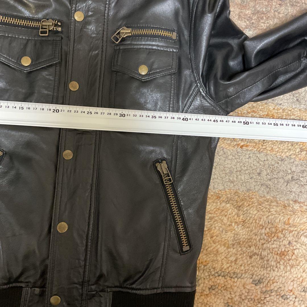 スポーツジャケット　トラッカージャケット　シングルライダース　レザーGジャン