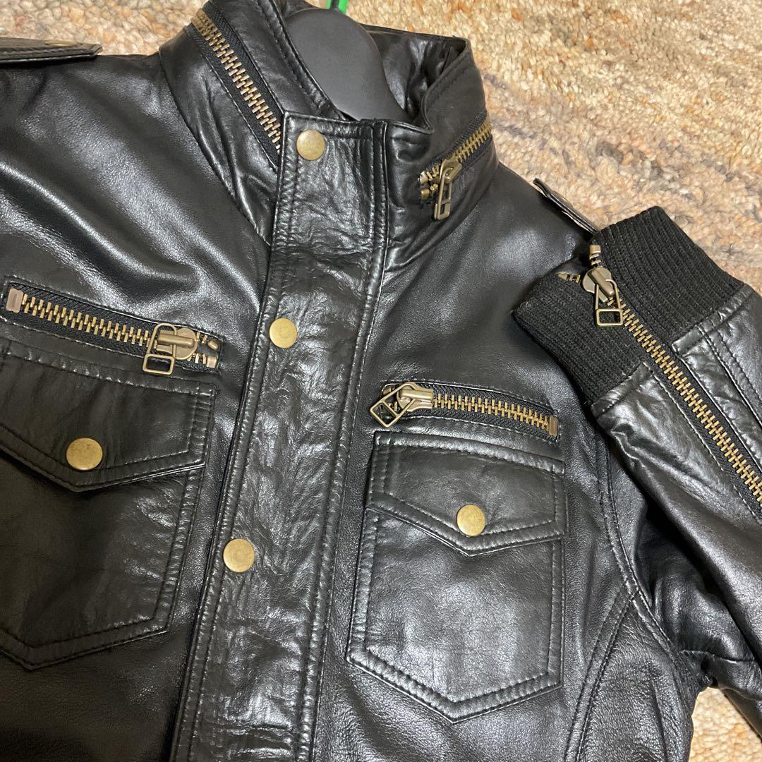 スポーツジャケット　トラッカージャケット　シングルライダース　レザーGジャン