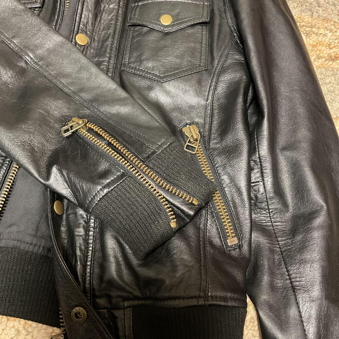 スポーツジャケット　トラッカージャケット　シングルライダース　レザーGジャン