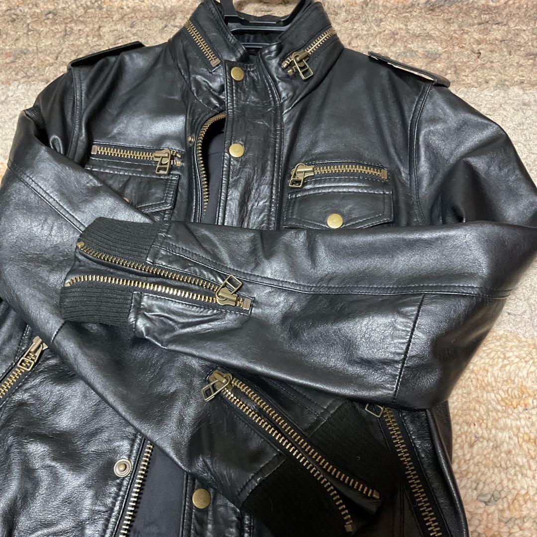 スポーツジャケット　トラッカージャケット　シングルライダース　レザーGジャン