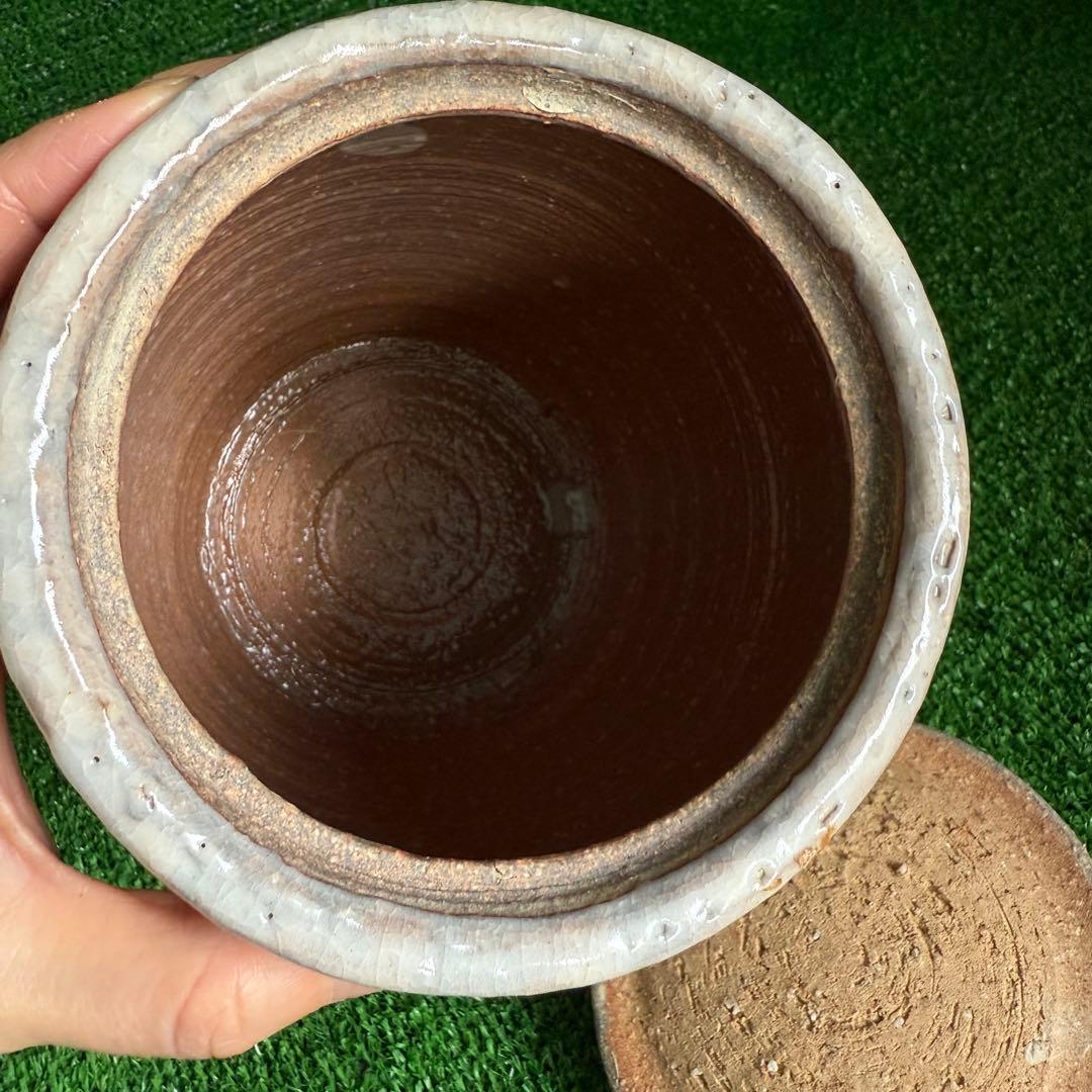 ＆【A0223】未使用保管品/萩焼窯/水指/茶道具/花瓶/水盤/窯印あり