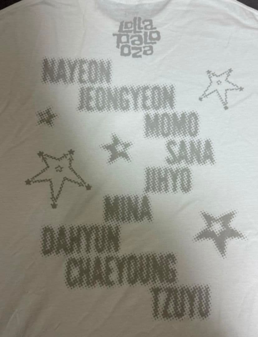 TWICE Lollapalooza 2025 ホワイトTシャツ X L 新品