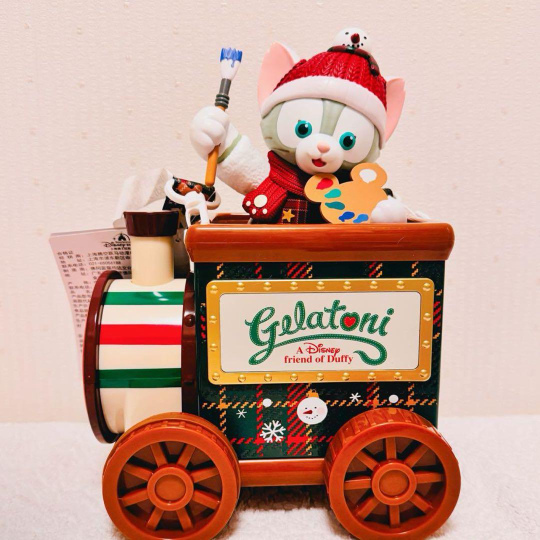 ✨新品　上海ディズニー ジェラトーニ　ライト 電池式 汽車　ポップコーンバケット