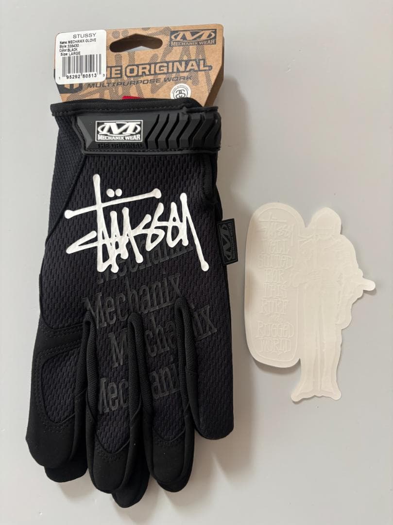 STUSSY MECHANIX GLOVES (L) ステッカー付き